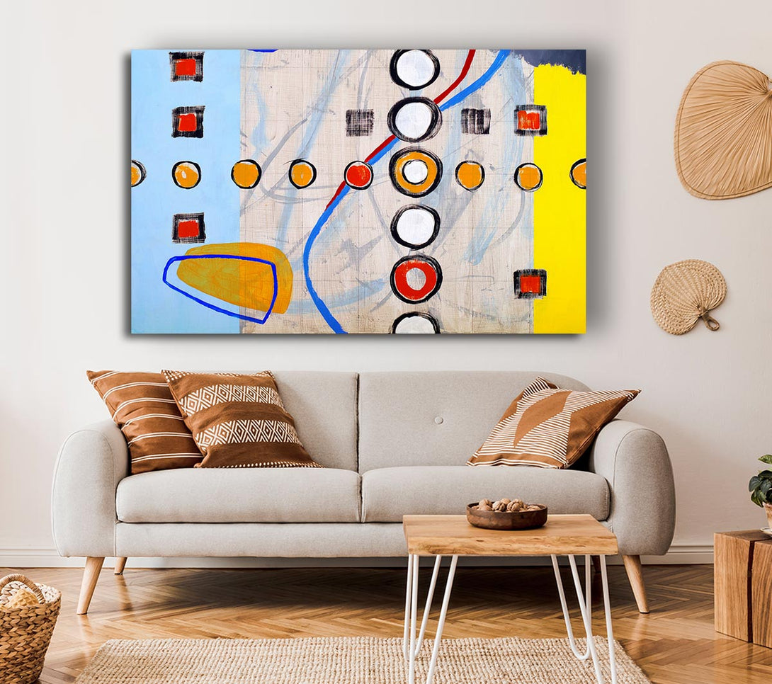  A Canvas Print of All Circles And Squares Canvas Wall Art