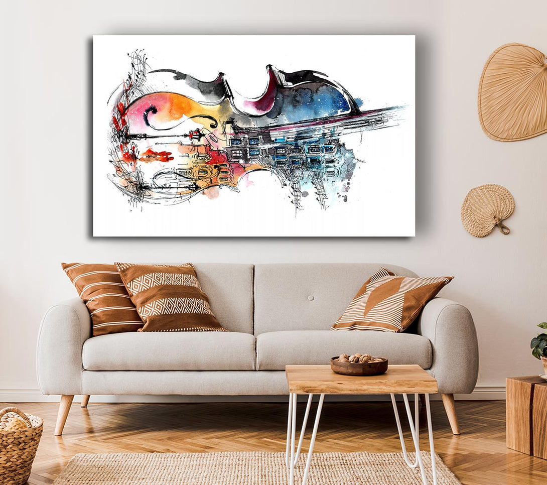  A Canvas Print of Double Bass In The Music Canvas Art