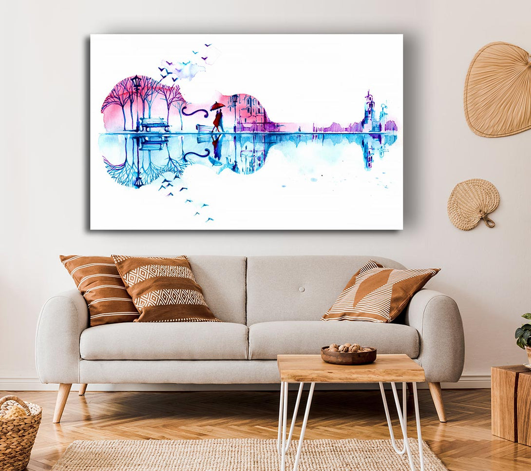  A Canvas Print of Violin Treeline Canvas Art