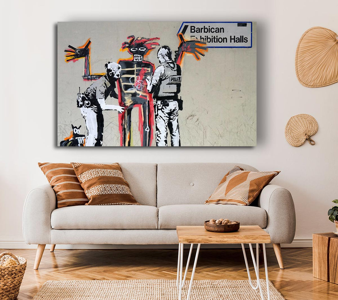  A Canvas Print of Banksy Barbican Exibition Canvas Wall Art