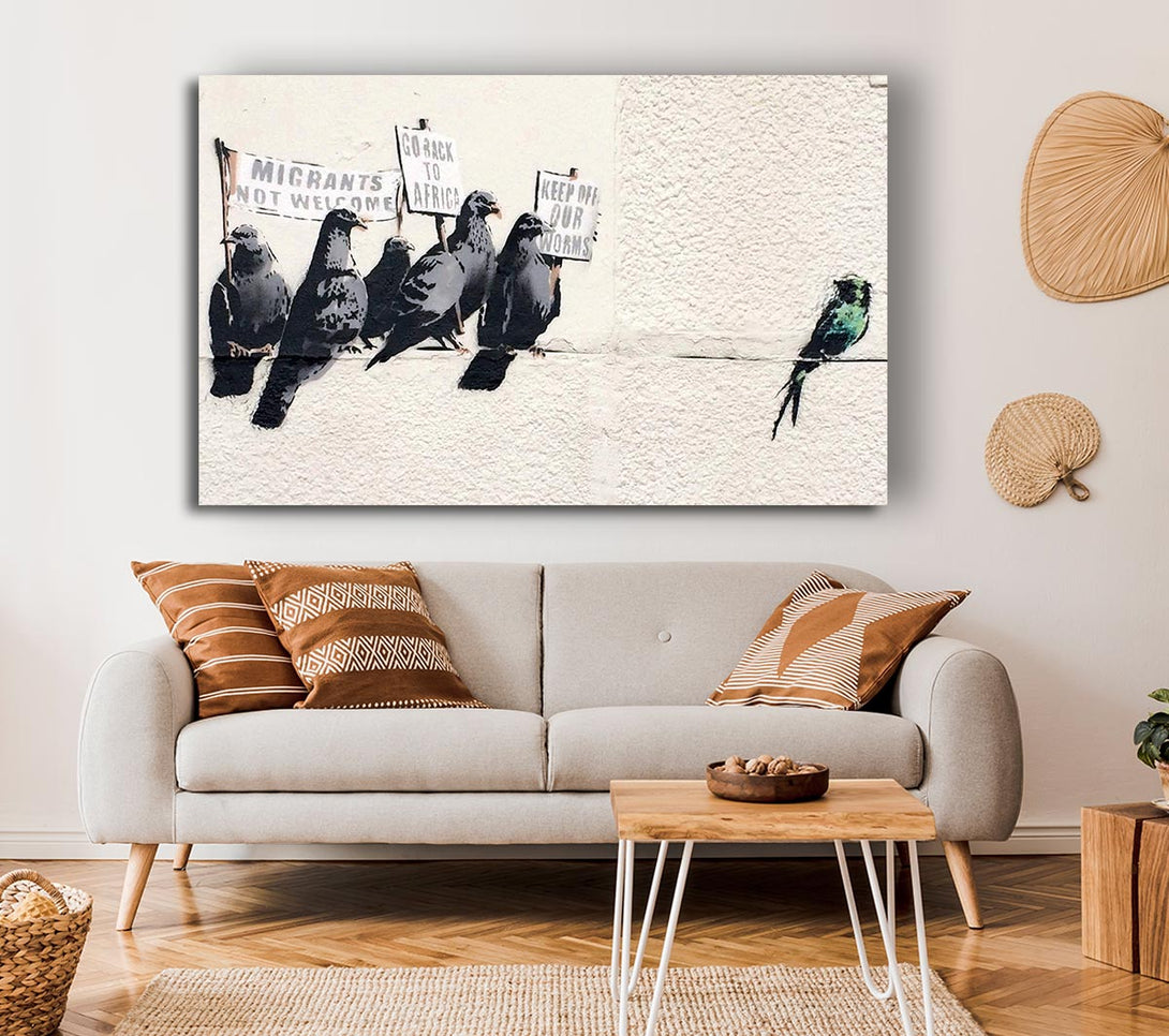  A Canvas Print of Banksy Batman Dark Knight Canvas Wall Art
