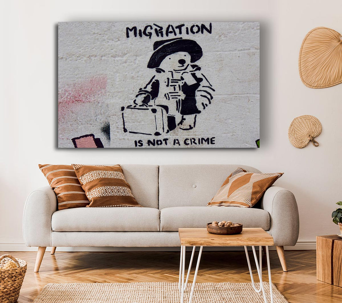  A Canvas Print of Banksy French Embassy Portrait Canvas Print