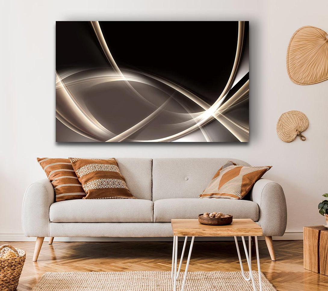  A Canvas Print of Streams of motion sepia Canvas Wall Art