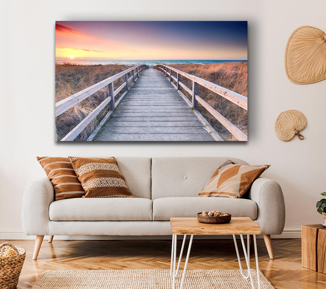  A Canvas Print of Brige to the coast Canvas Art