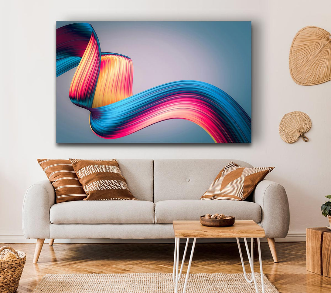  A Canvas Print of Ribbon of colour and light Canvas Print