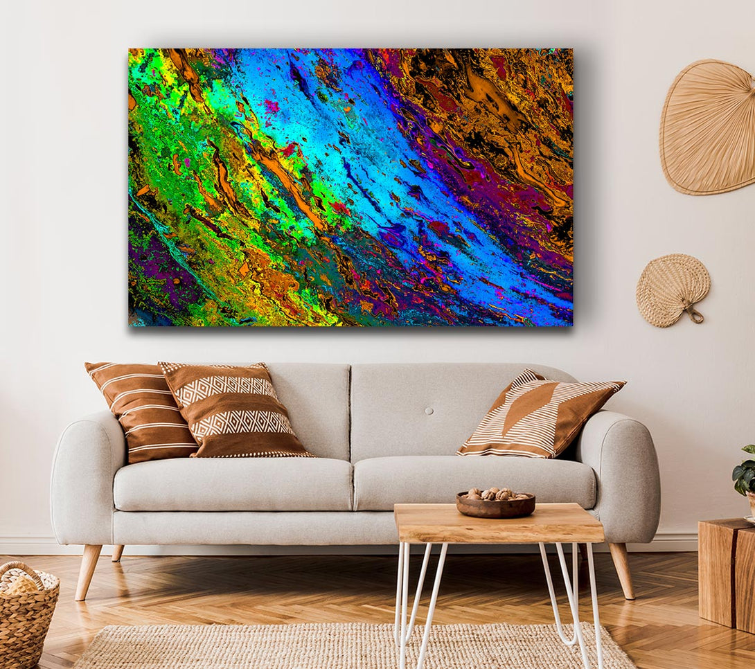  A Canvas Print of Neon Colours of distortion Canvas Print