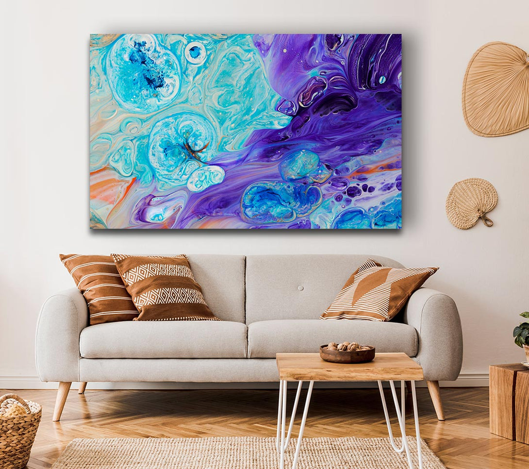  A Canvas Print of Bath bomb of colour Canvas Wall Art