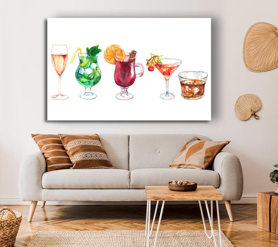  A Canvas Print of Cocktails Of Summer Canvas Wall Art