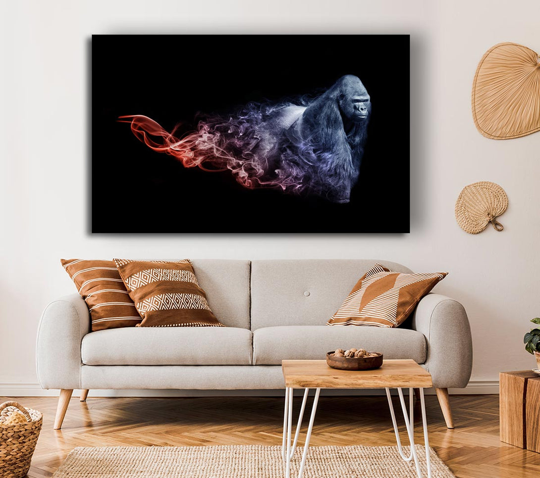  A Canvas Print of Smokey Gorilla Canvas Art