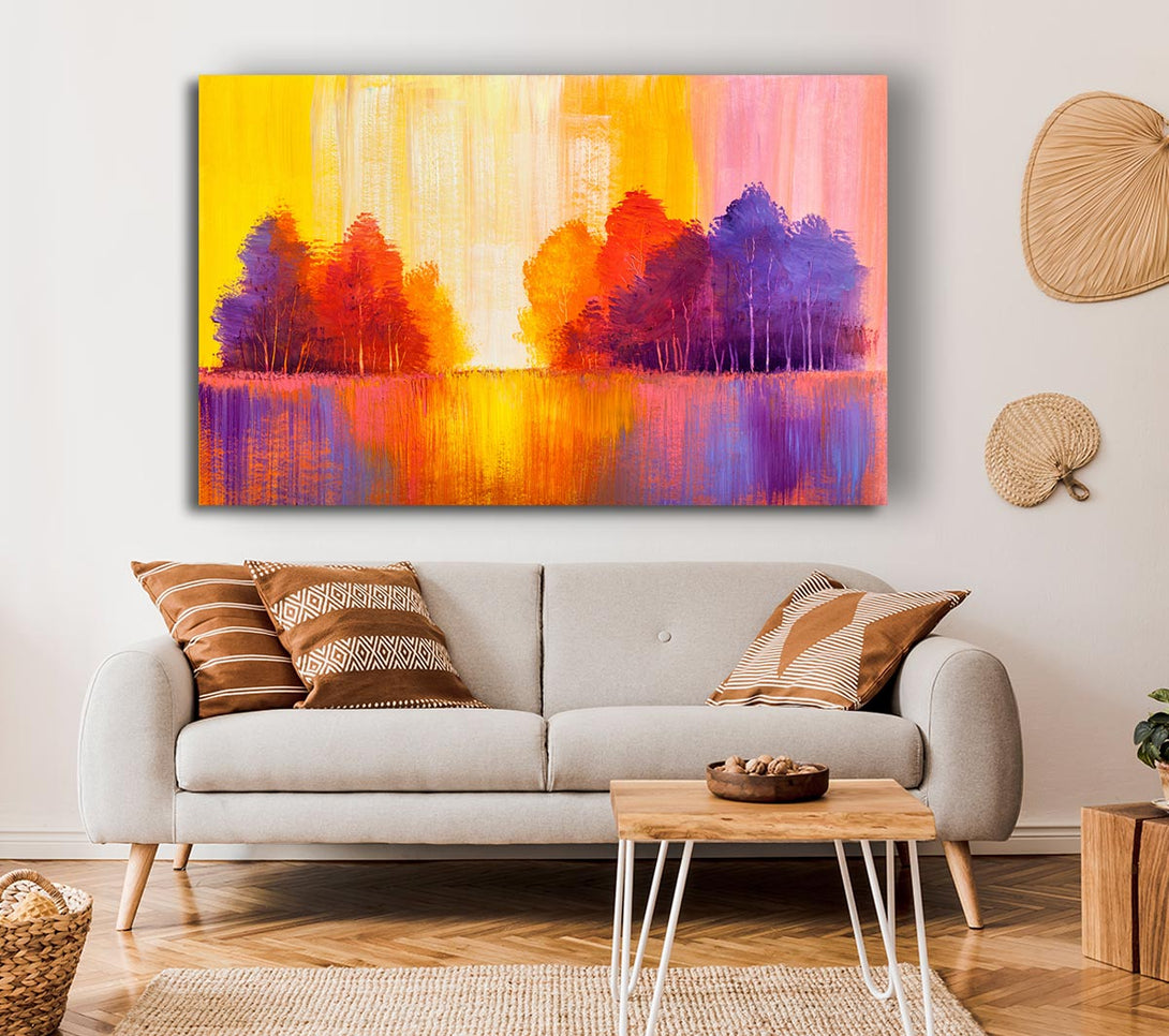  A Canvas Print of Streams Of Colour Forest Canvas Art