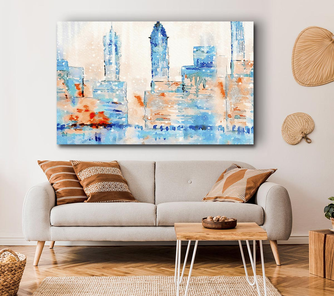  A Canvas Print of Hazy Streets Of New York Canvas Wall Art