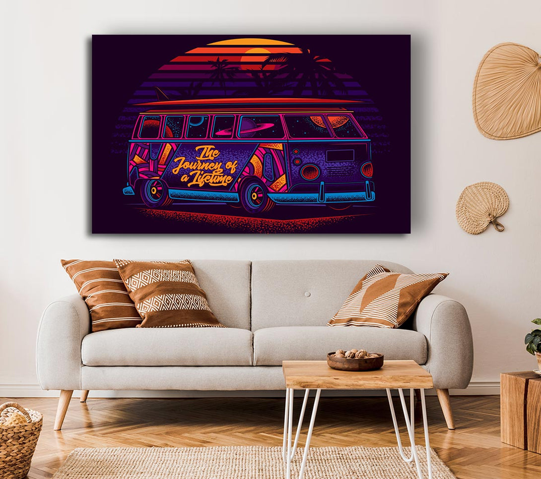  A Canvas Print of Vw Camper Surfs Up Canvas Art