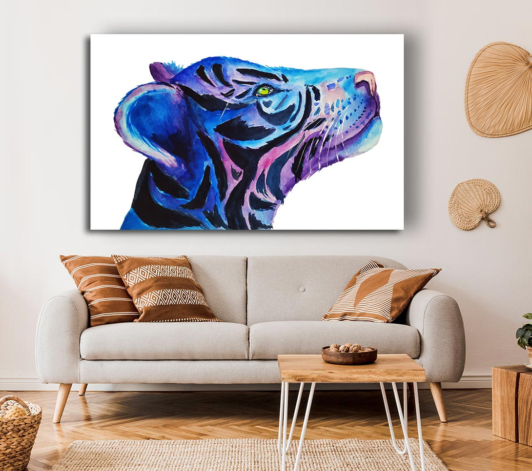  A Canvas Print of Stunning Tiger Cub Blues Canvas Wall Art