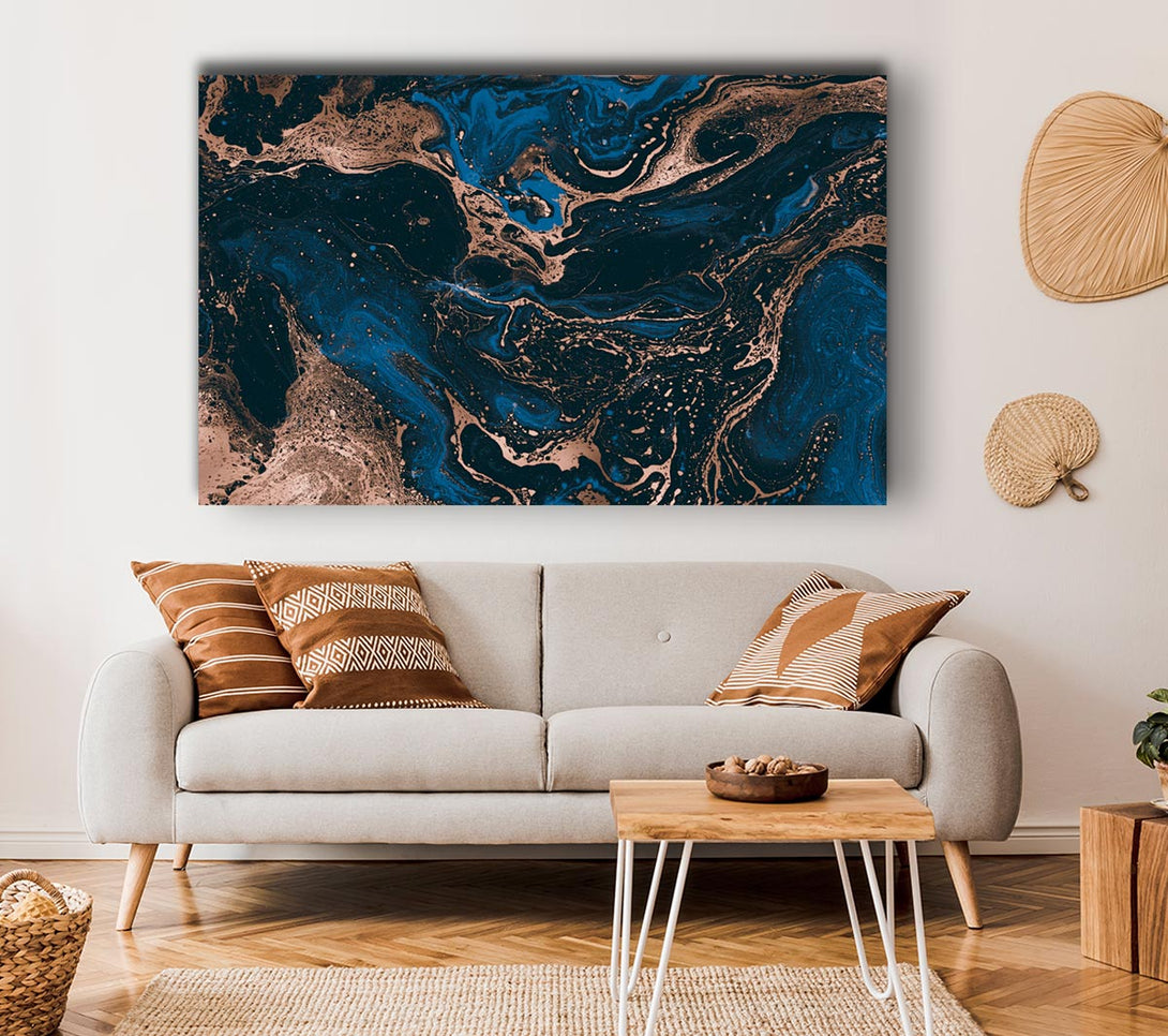  A Canvas Print of Ocean Oils And Bronze Canvas Wall Art