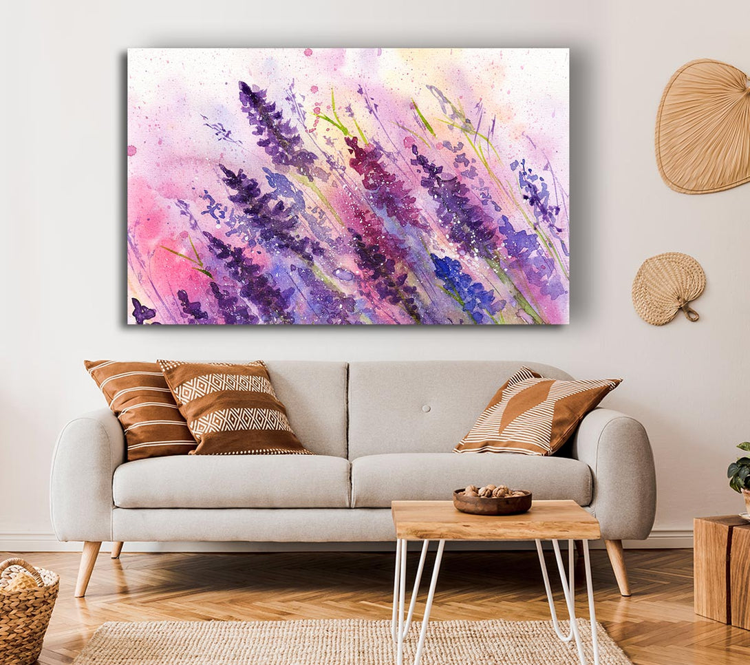  A Canvas Print of Lavender Colour Splash Canvas Print