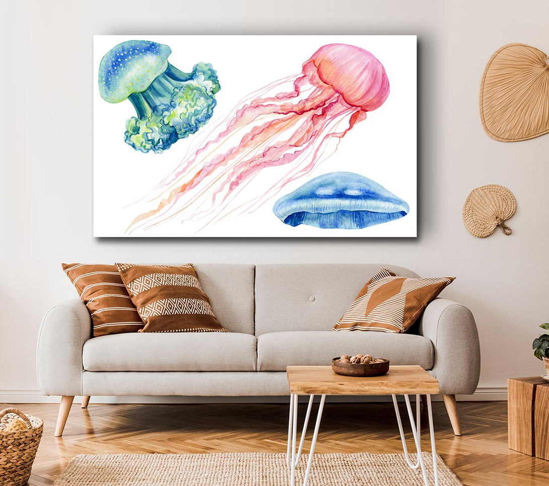  A Canvas Print of The Jellyfish Of The Sea Canvas Wall Art