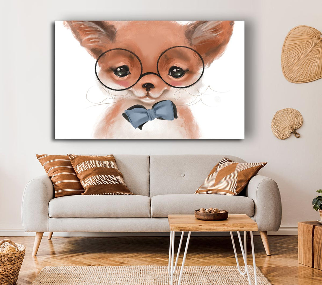  A Canvas Print of Little Puppy Glasses Canvas Print