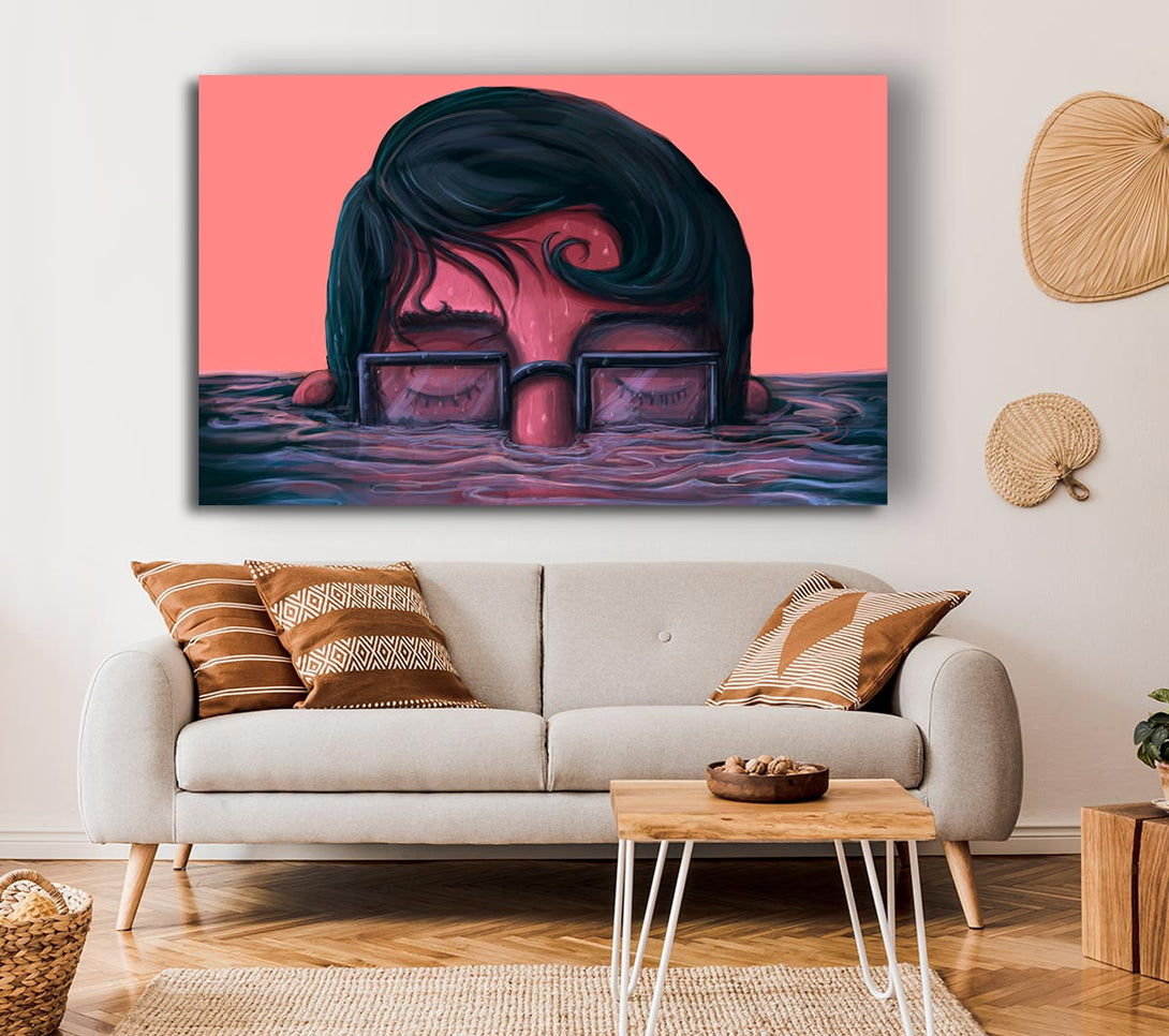  A Canvas Print of Submersing In The Ocean Canvas Wall Art