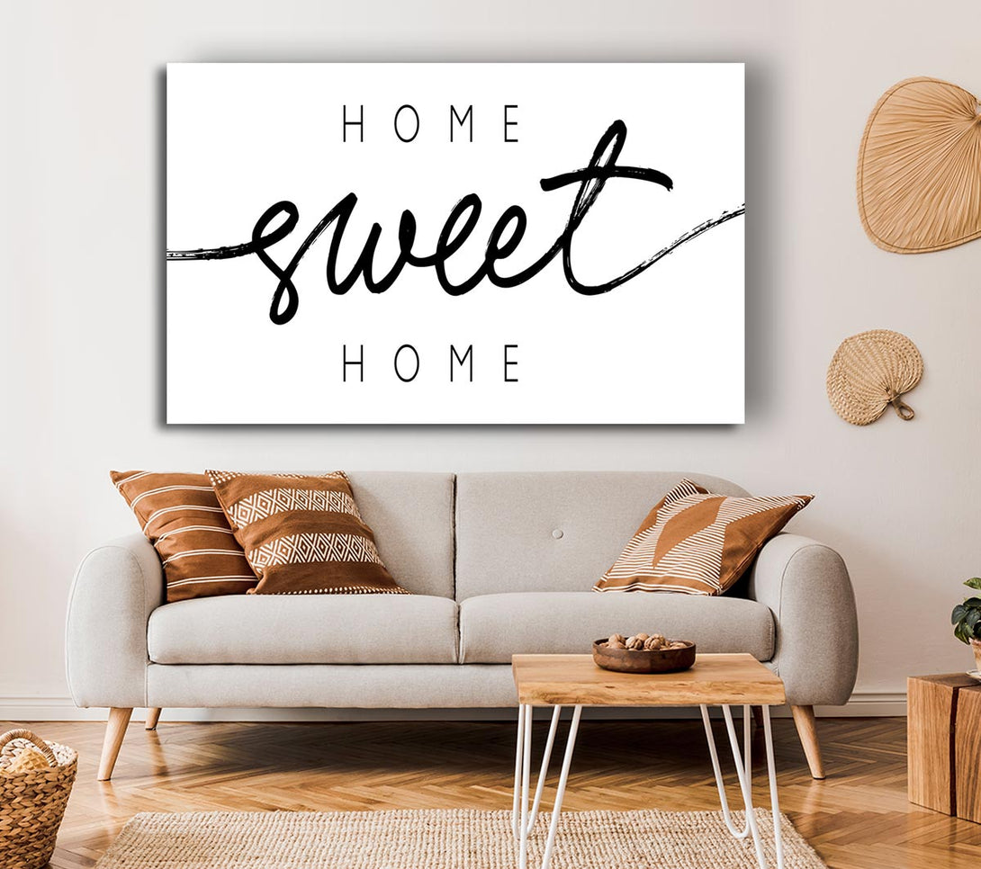  A Canvas Print of Home Sweet Home Quirky Canvas Wall Art