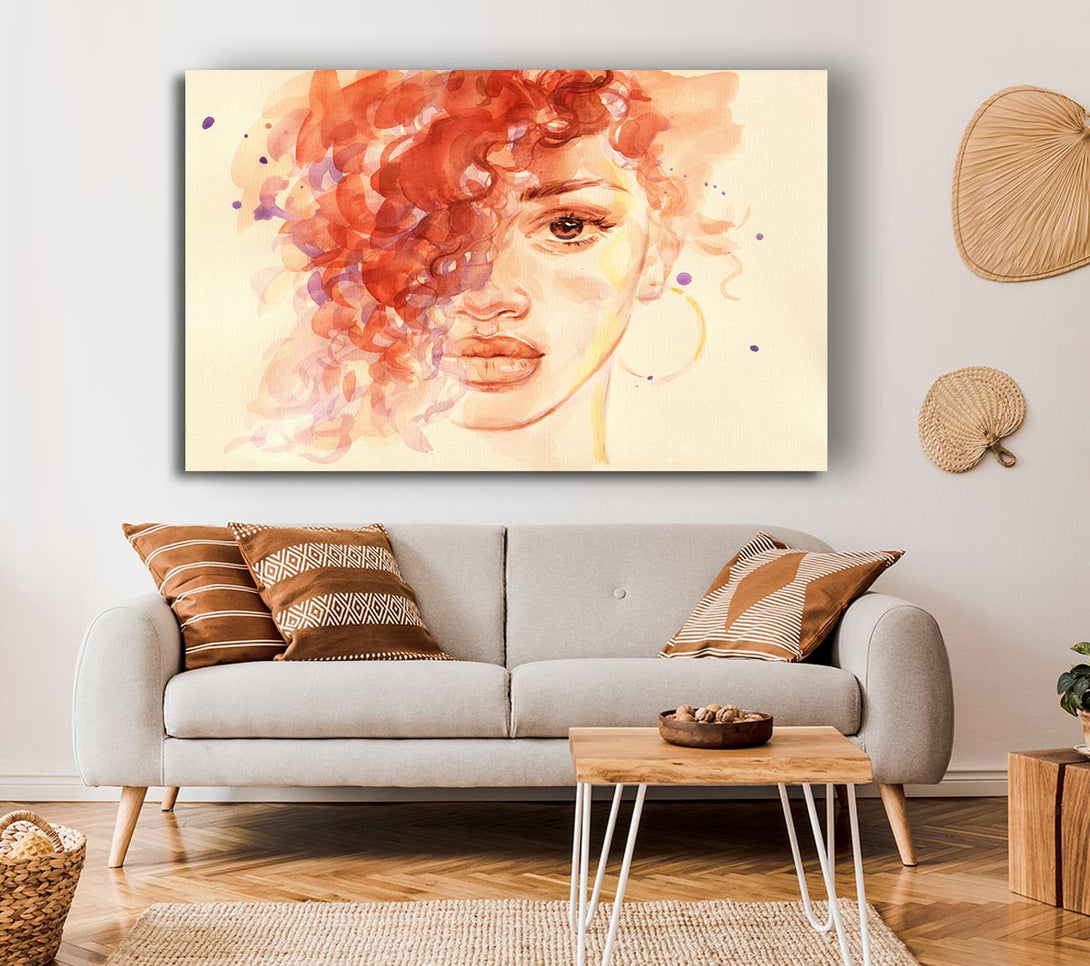  A Canvas Print of The Face Of Watercolour Canvas Art
