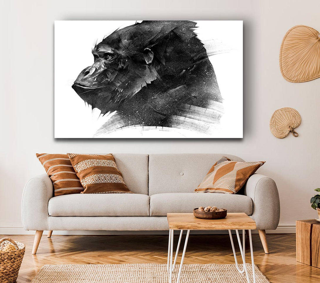  A Canvas Print of Washed Out Gorilla Canvas Art