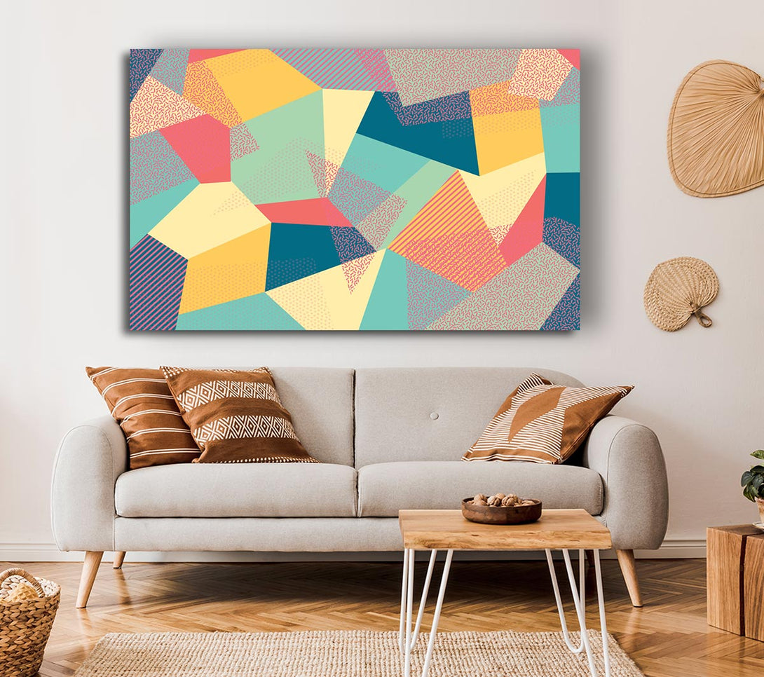  A Canvas Print of Abstract Triangles Canvas Print