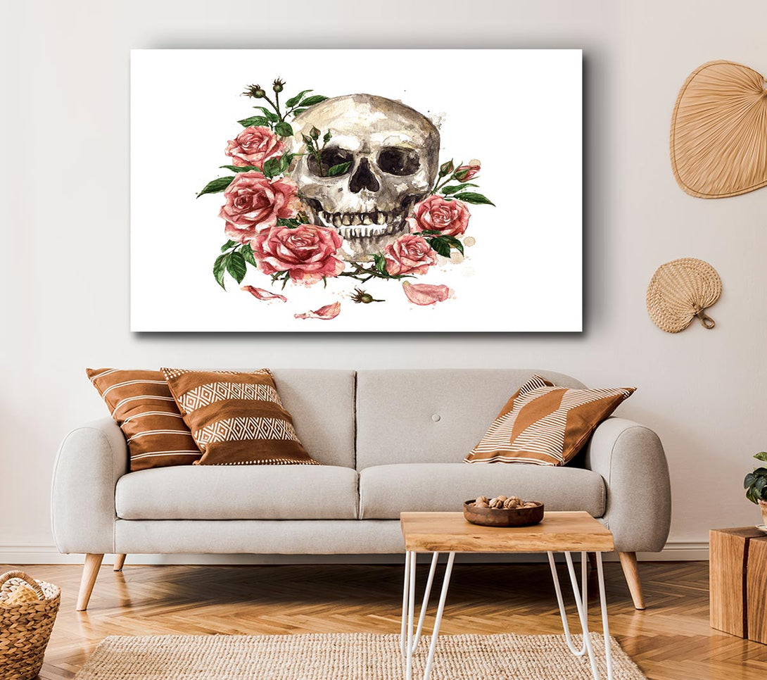  A Canvas Print of The Floral Skull Canvas Wall Art