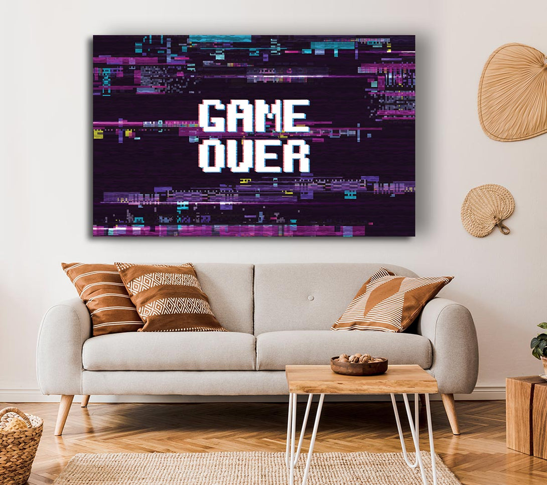  A Canvas Print of Game Over Canvas Art