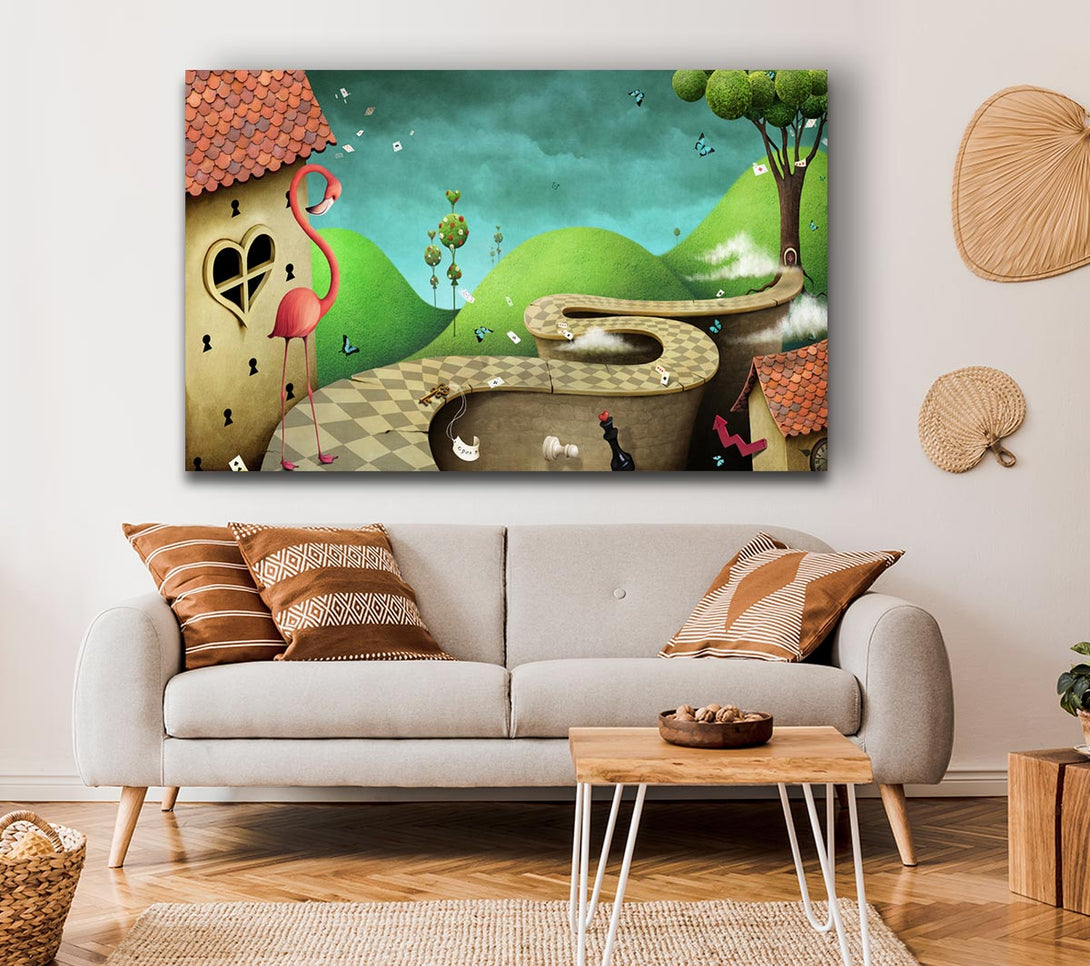  A Canvas Print of Alice In Wonderland Road Canvas Art