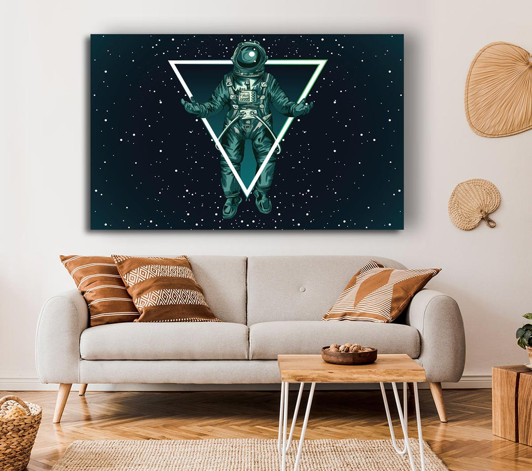  A Canvas Print of Triangle Space Man Canvas Print