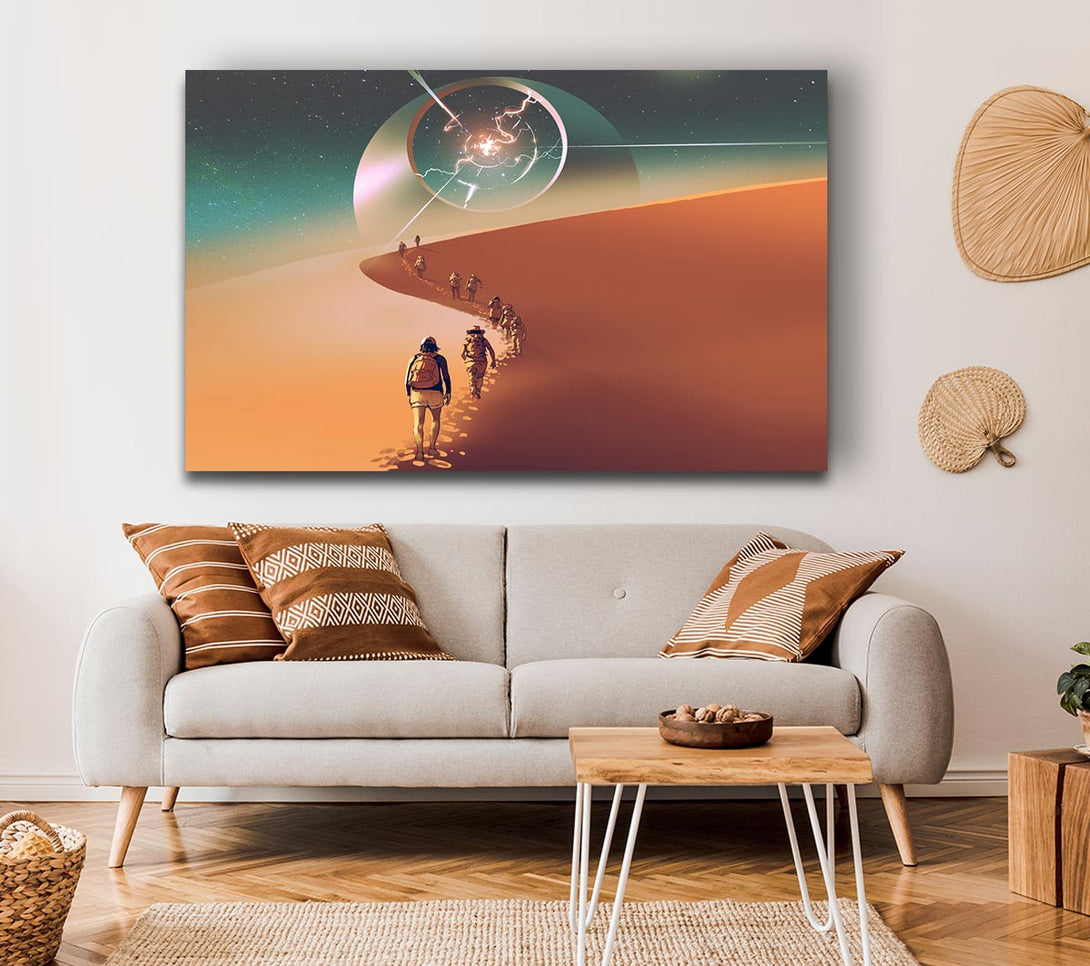  A Canvas Print of Walking To The Fallen Star Canvas Wall Art