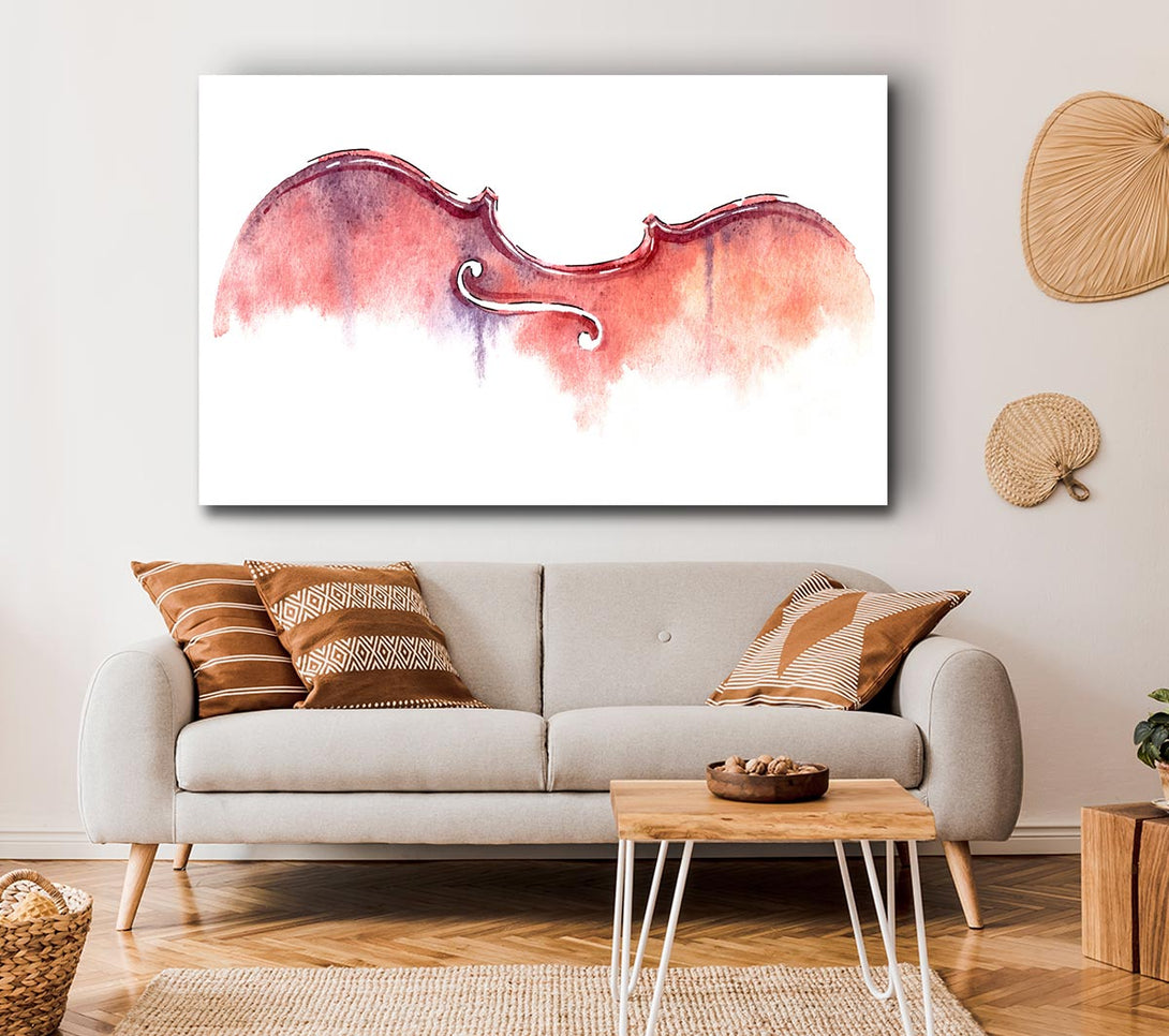  A Canvas Print of Violin Half Art Canvas Wall Art