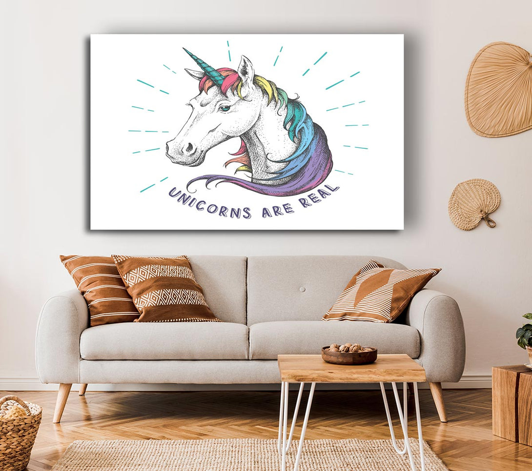  A Canvas Print of Unicorns Are Real Canvas Art