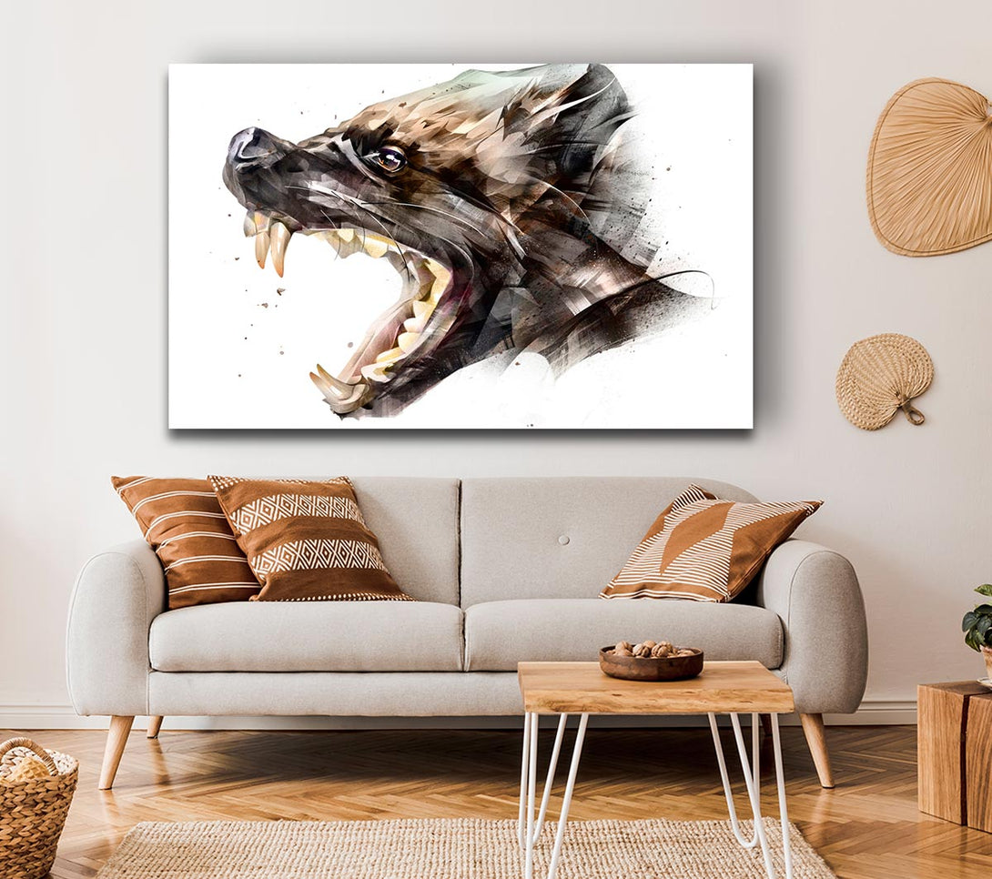  A Canvas Print of Hyena Head Canvas Wall Art