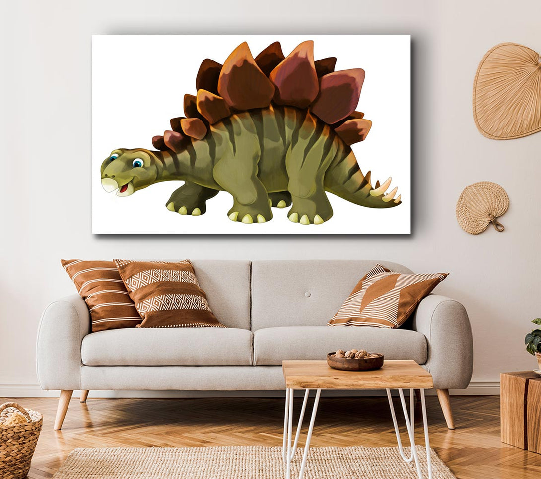  A Canvas Print of The Happy Stegosaurus Canvas Art