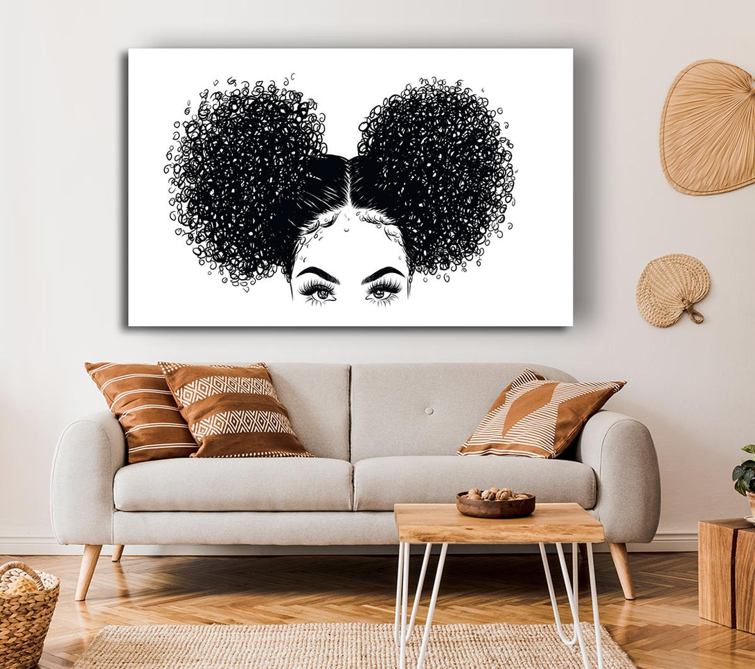  A Canvas Print of Funk Hair Woman Canvas Wall Art