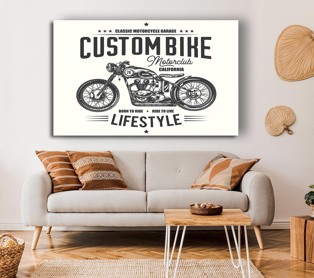  A Canvas Print of Custom Bike Motor Club Canvas Print