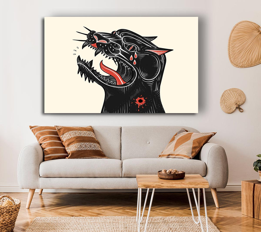  A Canvas Print of Tattoo Jaguar Canvas Wall Art