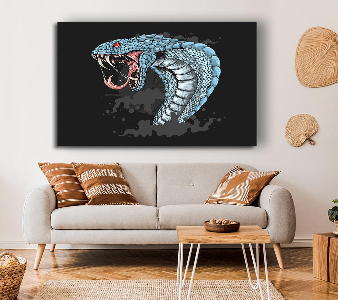  A Canvas Print of Scary Cobra Teeth Canvas Wall Art