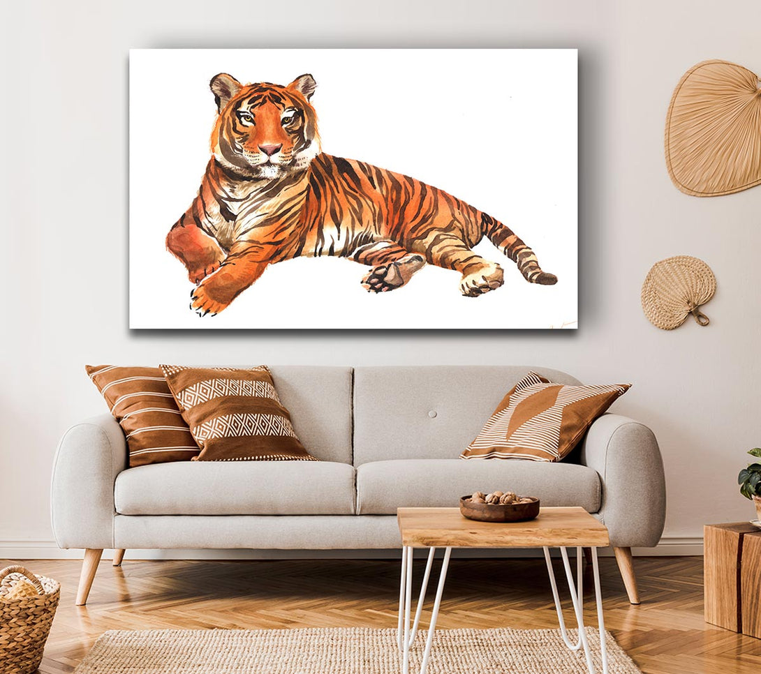  A Canvas Print of Tiger Laying Down Canvas Art