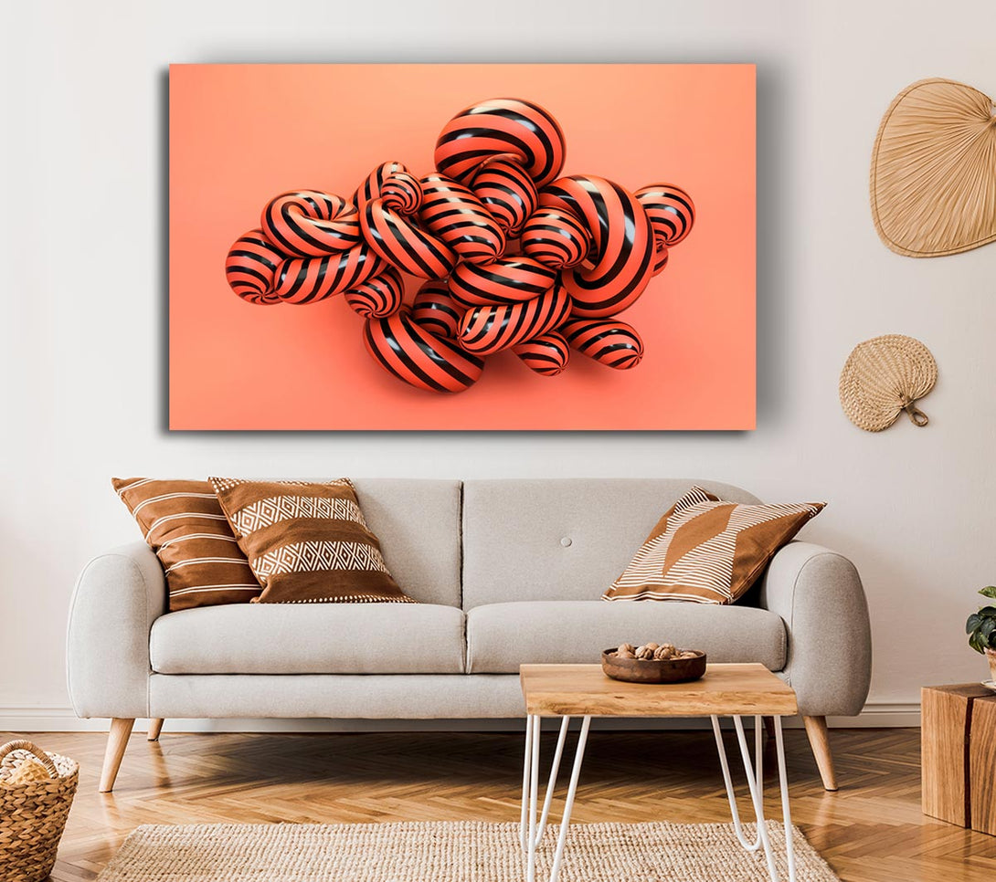  A Canvas Print of Twisty Stripey Mess Canvas Art