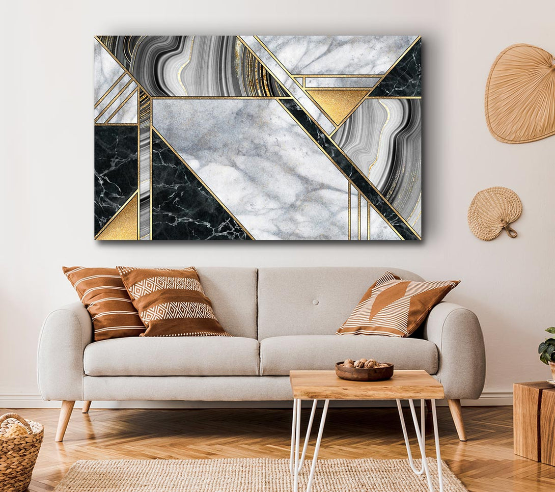  A Canvas Print of Triangles Of Marble Canvas Art