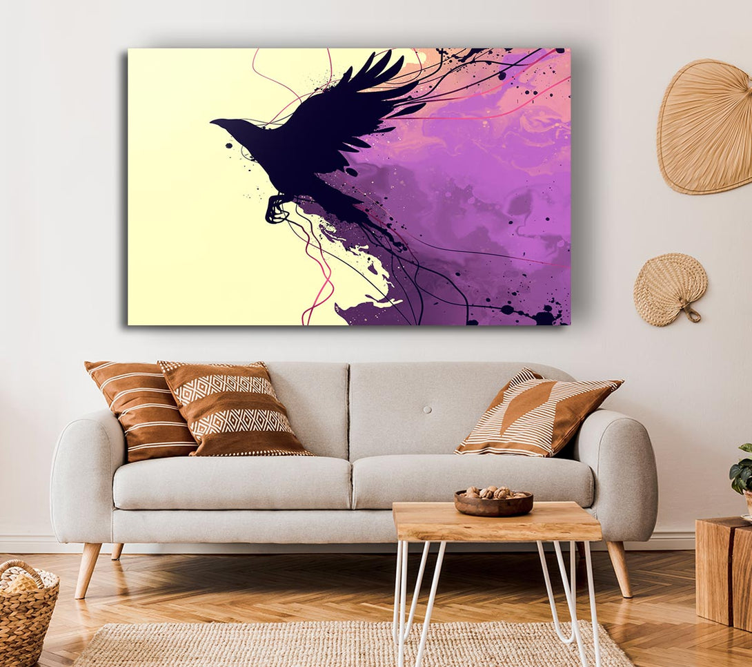  A Canvas Print of Blackbird Breaking The Boundries Canvas Wall Art
