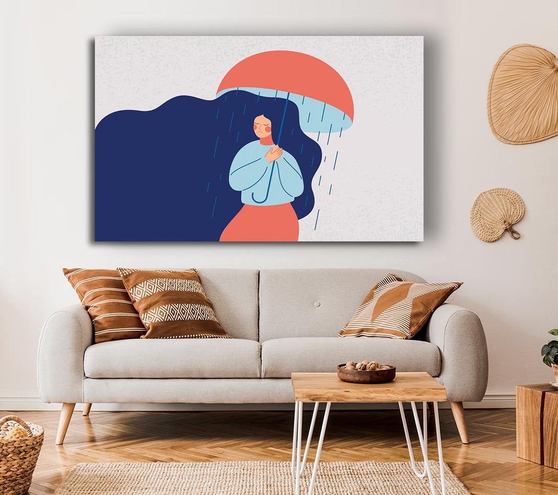  A Canvas Print of Raining On The Woman Canvas Art