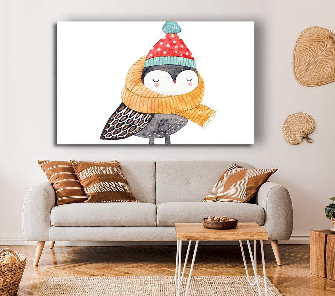  A Canvas Print of Ready For Winter Bird Canvas Print
