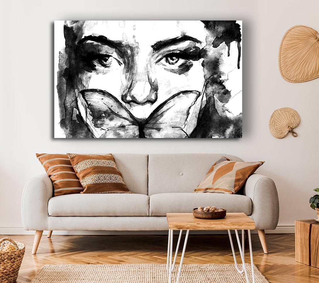  A Canvas Print of The Butterfly Mouth Canvas Print