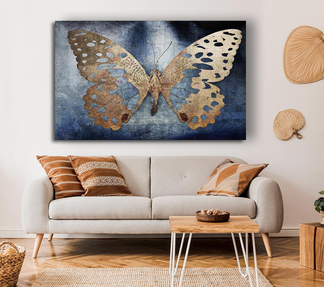  A Canvas Print of Gold Flake Butterfly Canvas Art