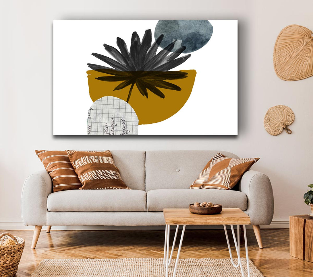  A Canvas Print of Mid Century Modern Branch Shapes Canvas Art