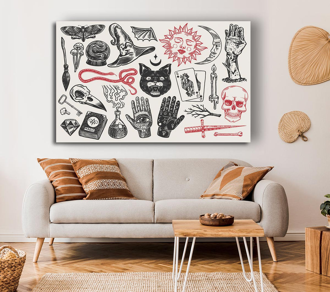  A Canvas Print of The Witch Starter Pack Canvas Wall Art