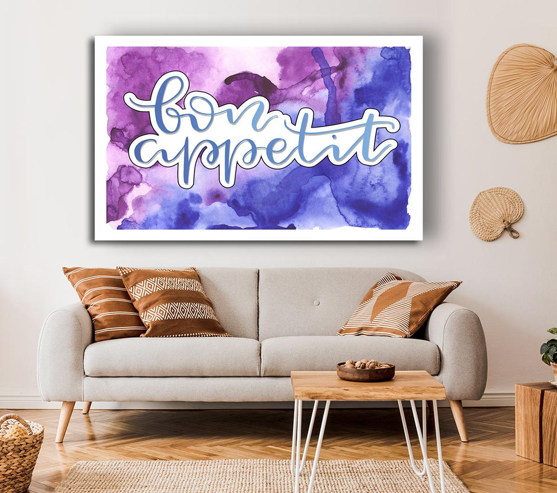  A Canvas Print of Bon Appetit Saying Canvas Art